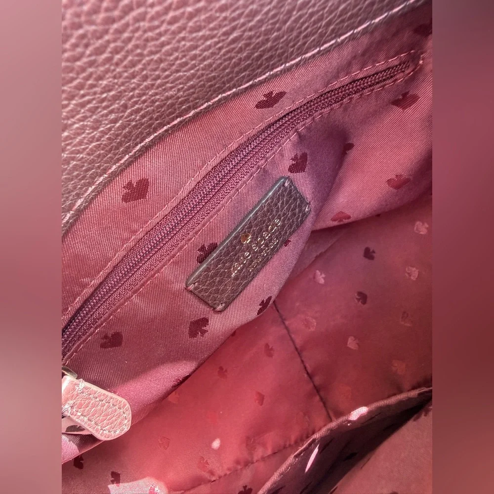 Kate Spade Leila Plaid Medium Flap Backpack - Picture 8 of 10